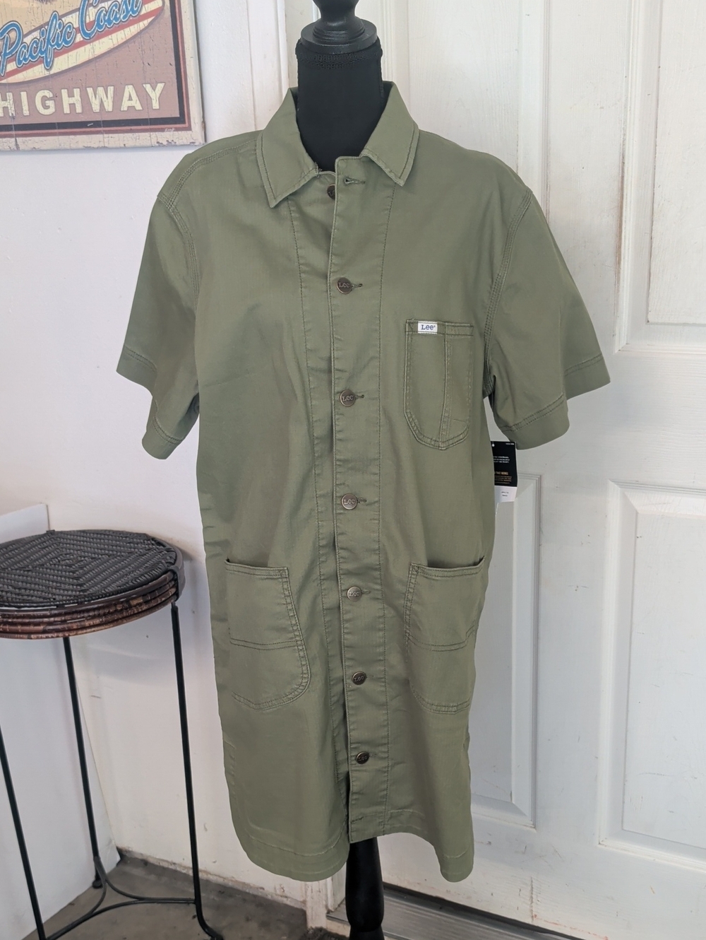 NWT Lee Heritage Dress, Medium Olive Green New